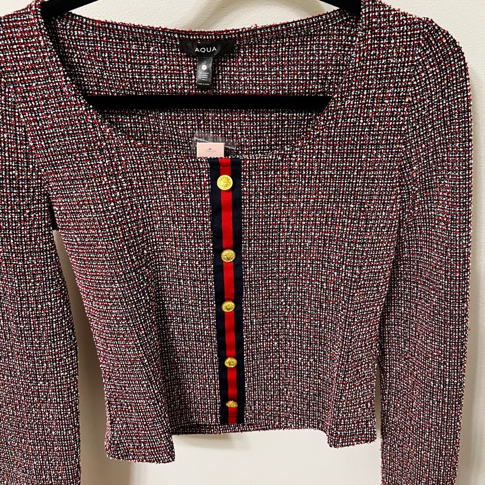 Bloomingdale’s Aqua exclusive sweater shirt NWT